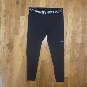 Nike Pro Fit Activewear Women Ankle Compression Leggings Black XL